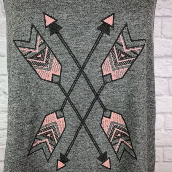 Strata Crop Tank Top Arrow Graphic Print Small - Picture 5 of 6